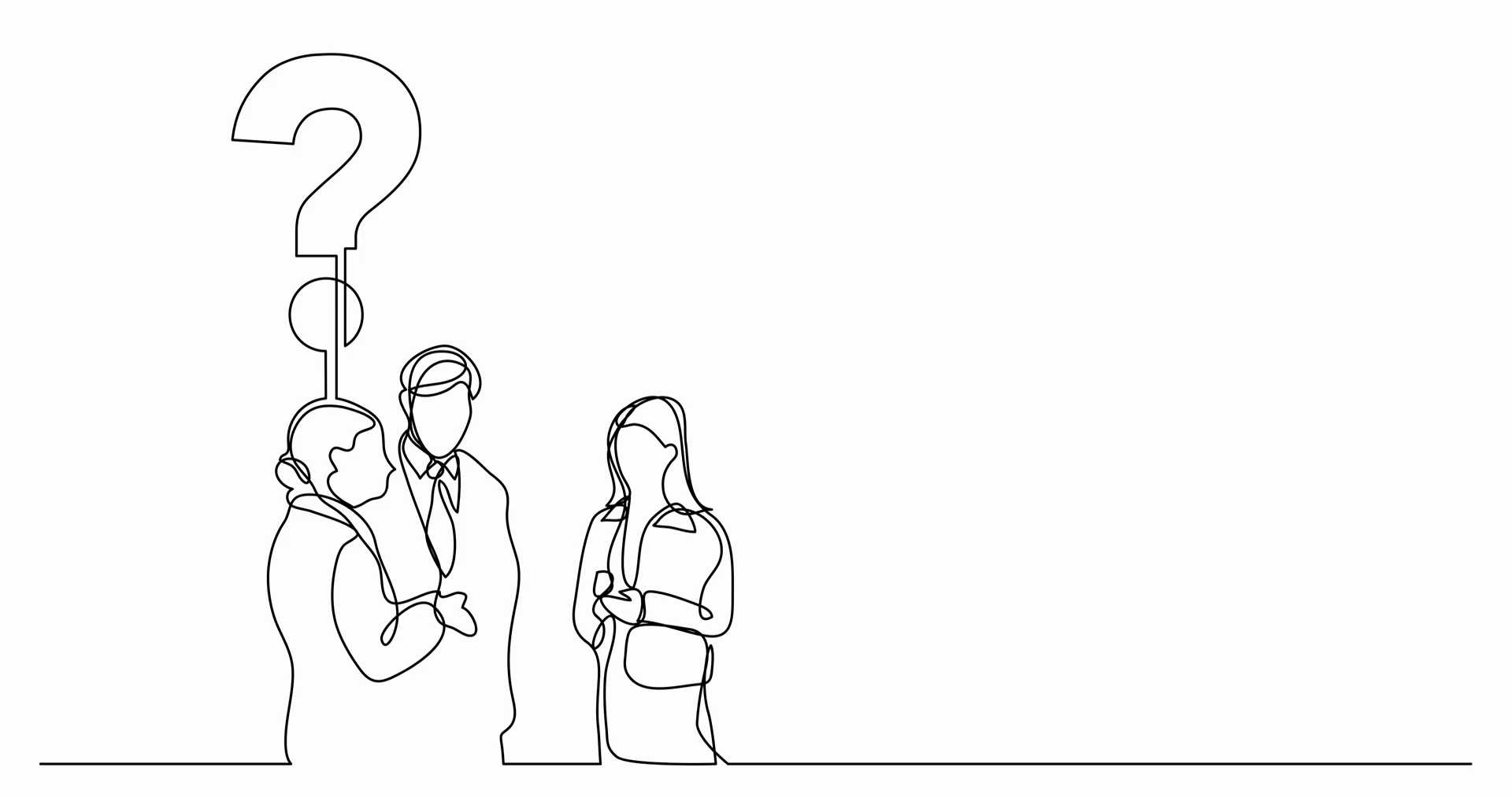 1920x1013 self drawing animation of continuous line drawing of business - People Talking Drawing