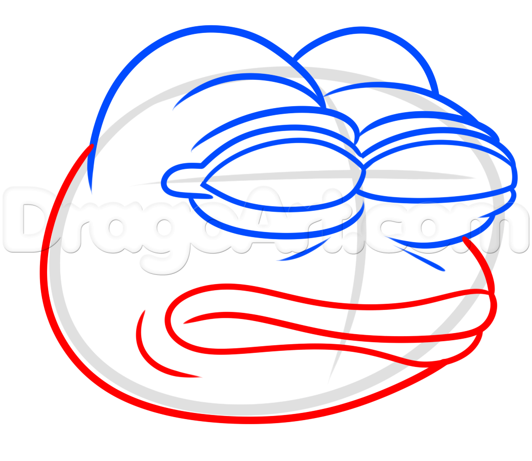 1051x912 How To Draw Pepe Frog, Step - Pepe Frog Drawing