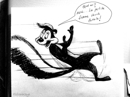 450x338 Looney Tunes Images Another Pepe Le Pew Drawing - Pepe Le Pew Drawing