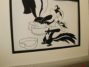 300x225 Pepe Le Pew Illustrated Line Drawing - Pepe Le Pew Drawing