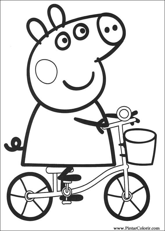 567x794 drawings to paint colour peppa pig - Peppa Drawing