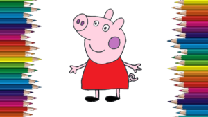 300x169 how to draw peppa pig step - Peppa Pig Drawing