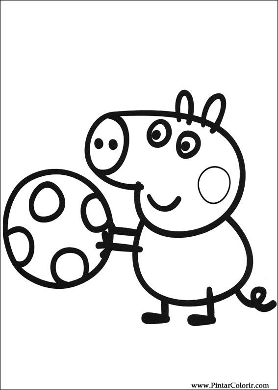 567x794 drawings to paint colour peppa pig - Peppa Pig Drawing