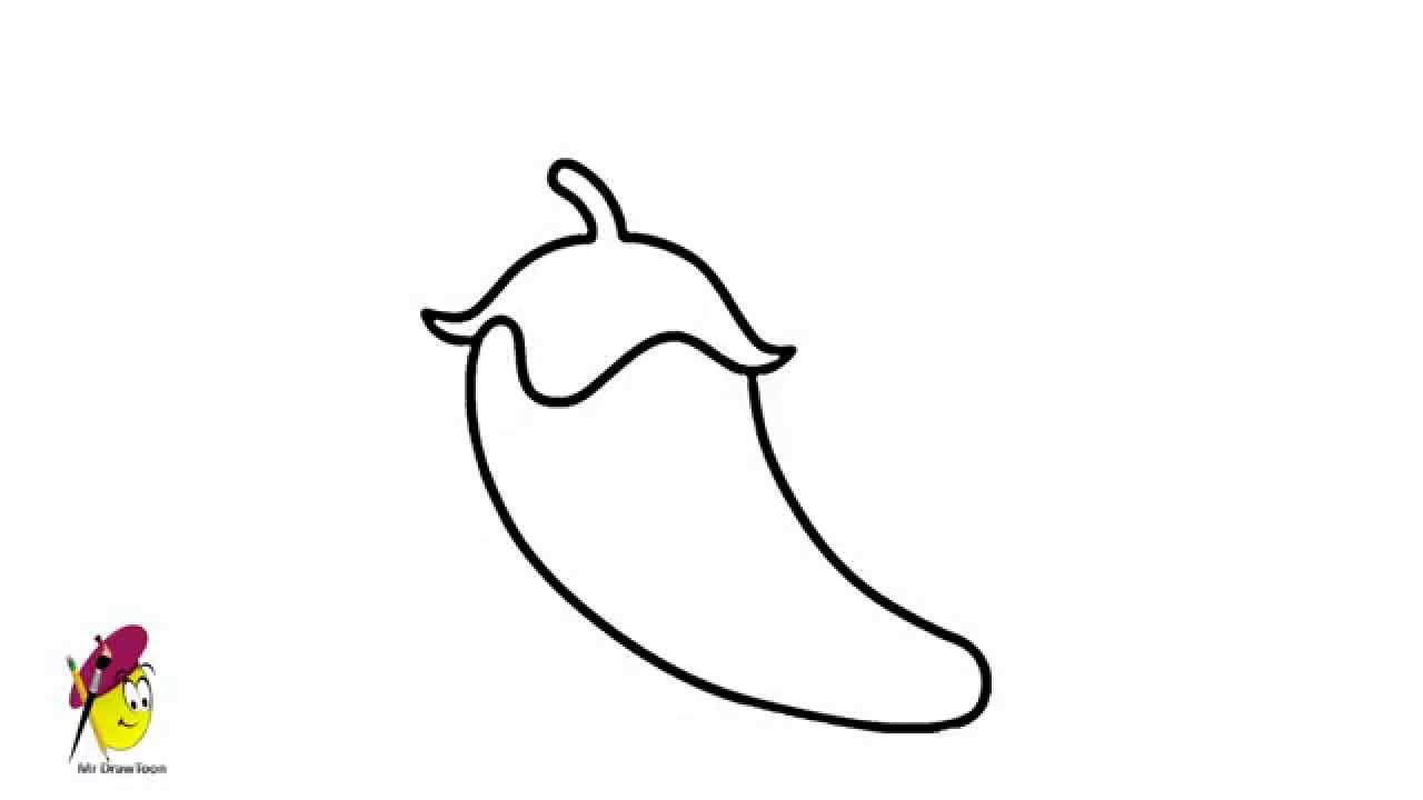 1280x720 chili pepper - Pepper Drawing