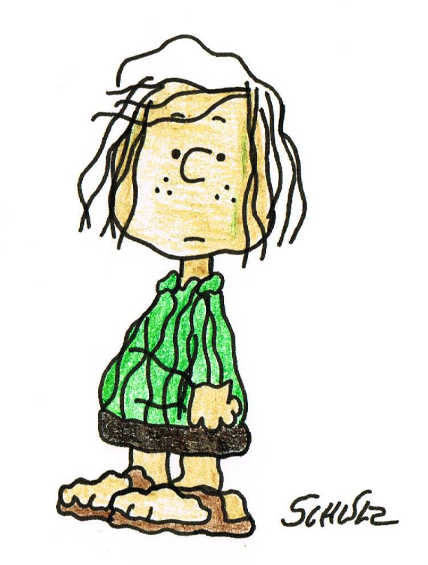 611x806 charles schulz signed peppermint patty drawing - Peppermint Drawing