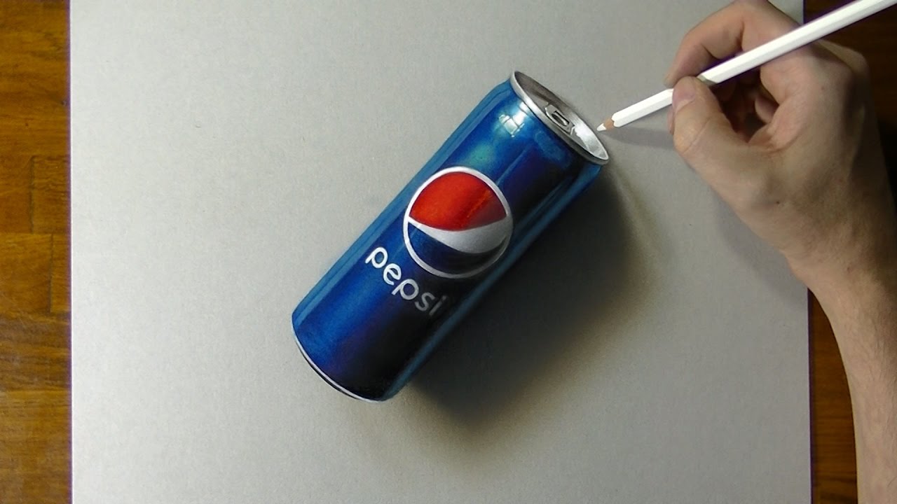 1280x720 Drawing Of A Pepsi Can - Pepsi Can Drawing