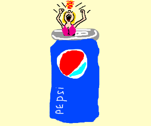 300x250 Angry Woman Stuck Inside Pepsi Can - Pepsi Can Drawing