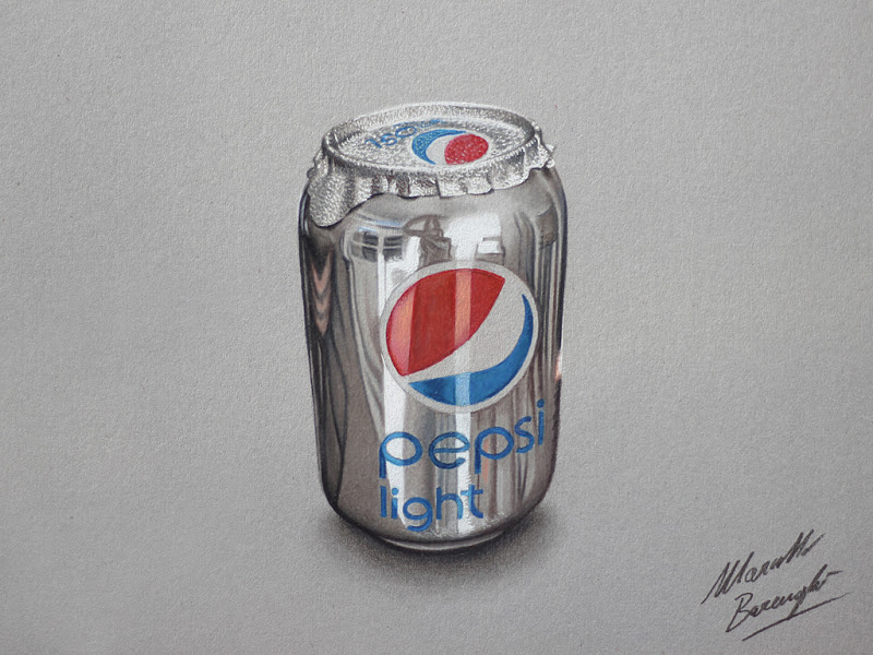 800x600 Crazy Drawing, Realistic Pepsi Can! - Pepsi Can Drawing
