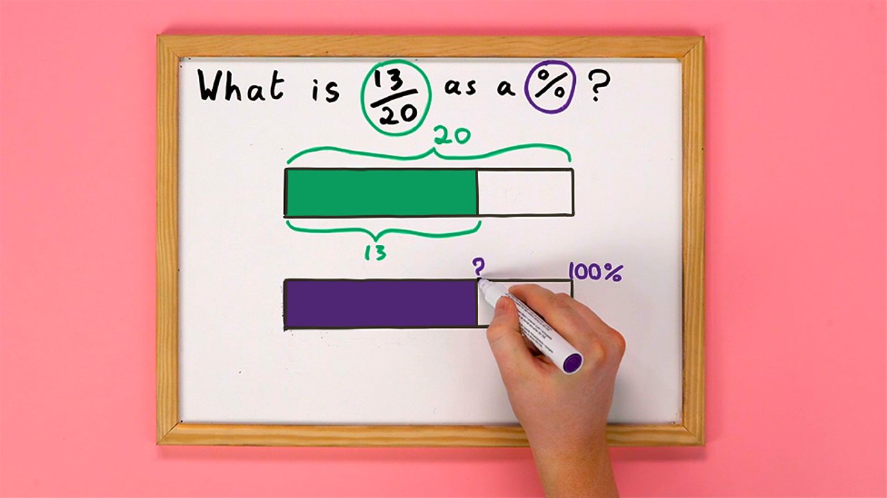 1280x720 How To Turn A Fraction Into A Percentage - Percentage Drawing