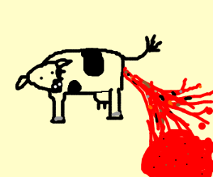300x250 disgusting cow menstrual period drawing - Period Drawing