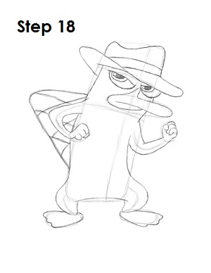 300x388 how to draw perry the platypus - Perry Platypus Drawing