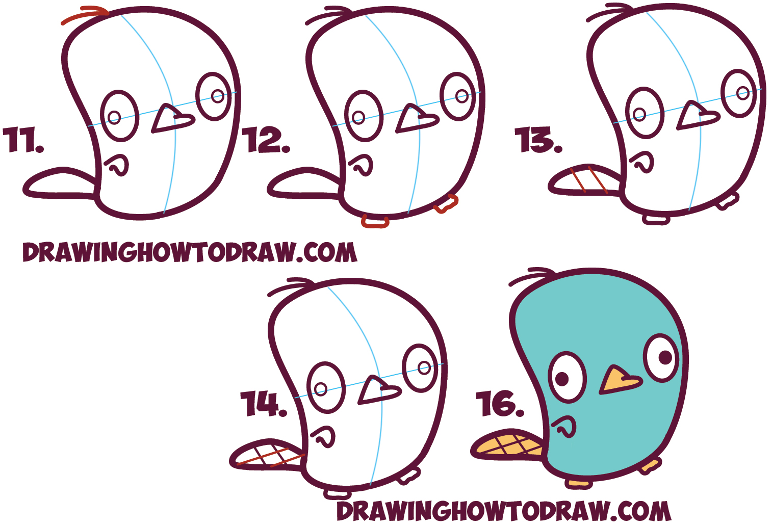1514x1032 how to draw cute kawaii chibi perry the platypus from phineas - Perry Platypus Drawing