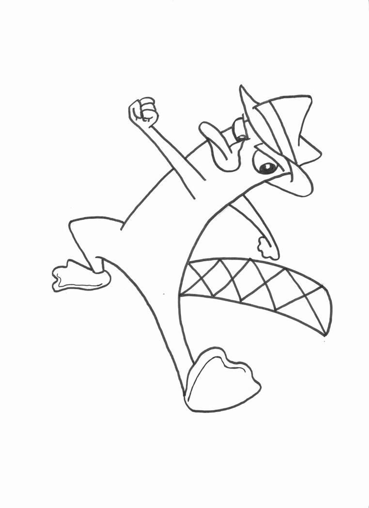 762x1049 perry platypus coloring pages - Perry The Platypus Drawing
