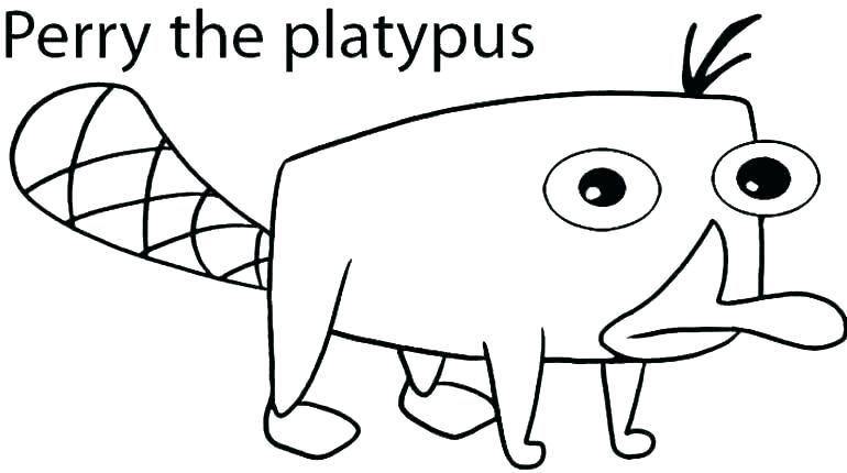 770x430 the platypus color best coloring pages of perry - Perry The Platypus Drawing