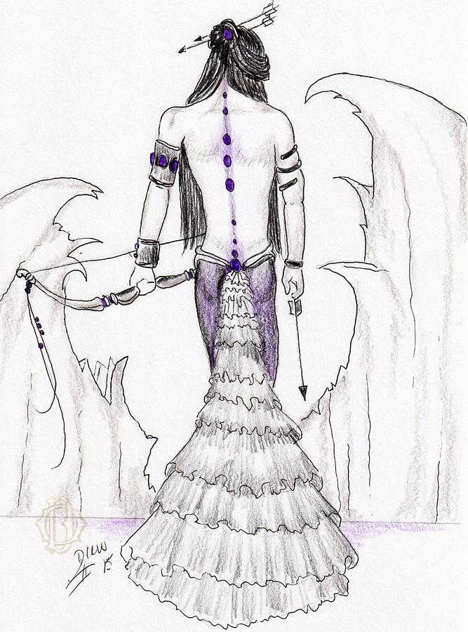 667x900 Persephone Drawing - Persephone Drawing