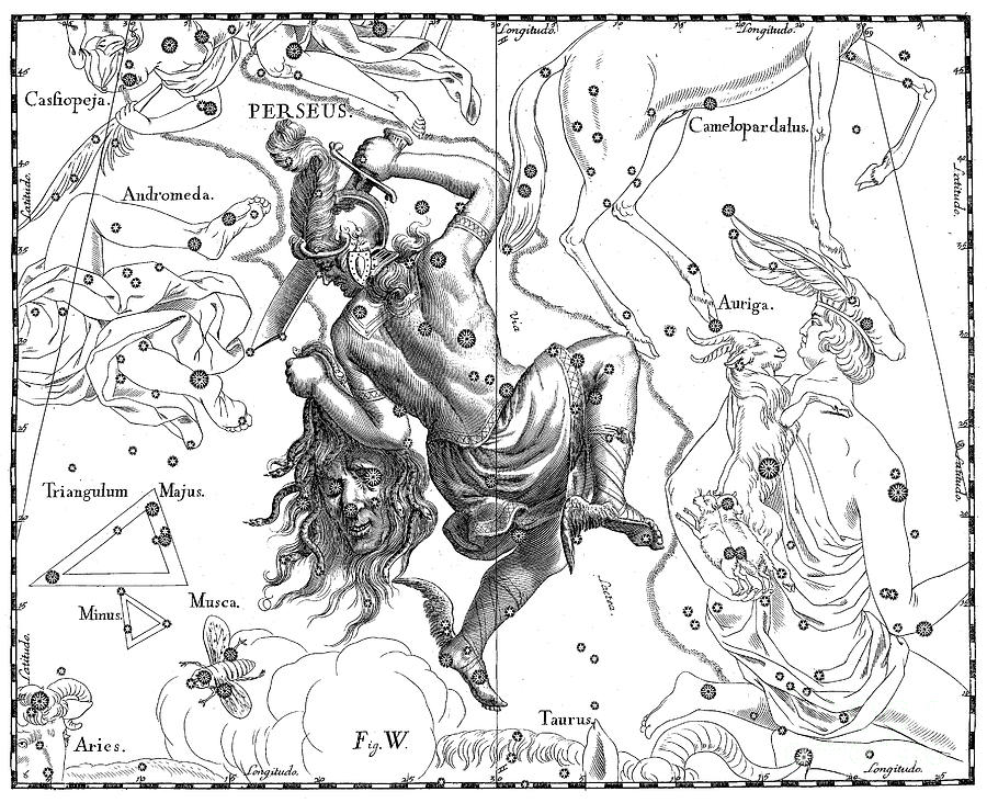 900x732 perseus, the boreal constellation of the hero drawing - Perseus Drawing