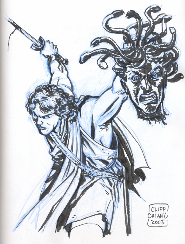 609x800 Perseus And Medusa From Clash Of The Titans - Perseus Drawing
