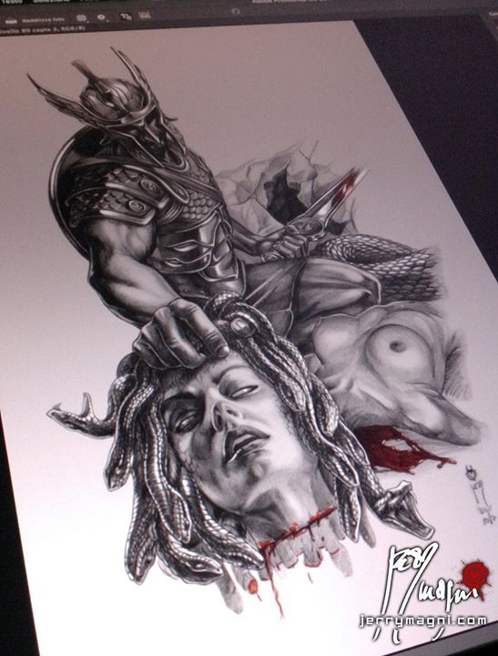 547x720 Pretty Happy With What I Accomplished With This Perseus And Medusa - Perseus Drawing