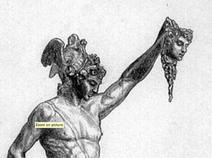 680x505 Screenshot Of A Drawing Of Perseus Holding Medusa's Head, See - Perseus Drawing