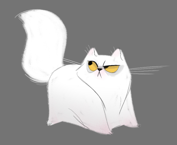 586x480 see different ways to draw cats - Persian Cat Drawing