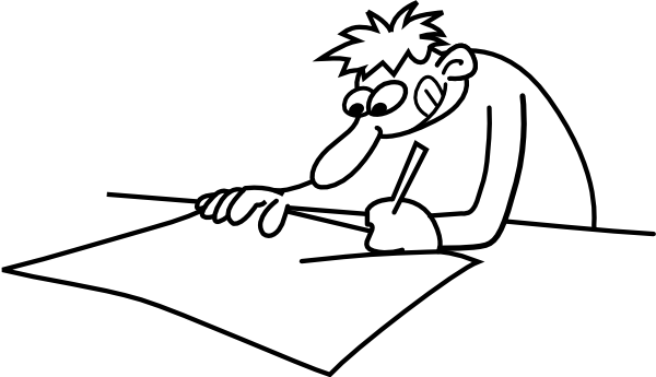 600x345 Man Drawing Clip Art - Person Drawing