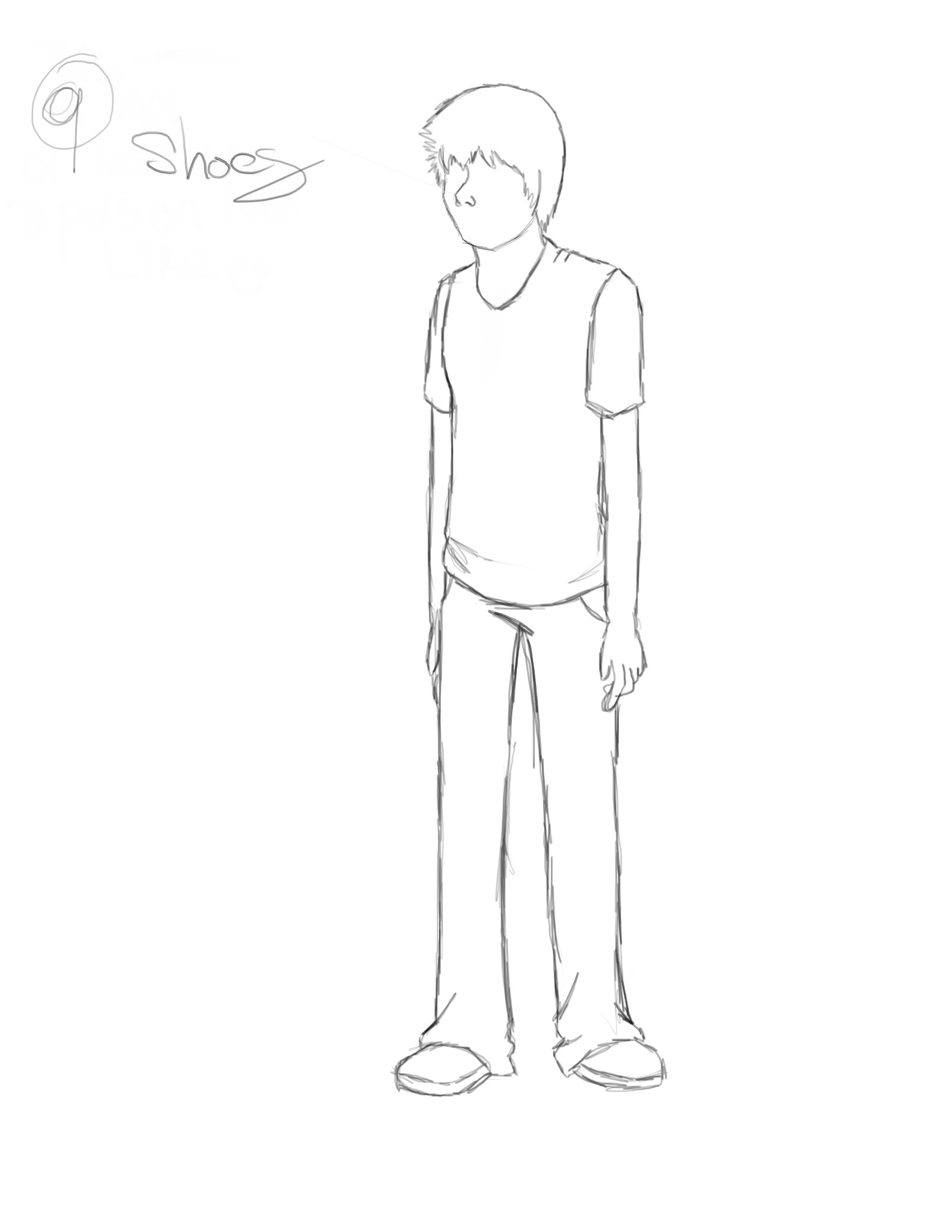 1600x2071 A Person Drawing - Person Drawing