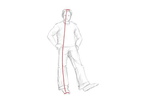 500x333 How To Draw A Person - Person Drawing A Picture