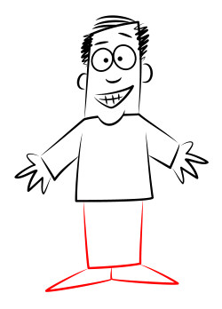 250x348 Drawing A Cartoon Man - Person Drawing Cartoon