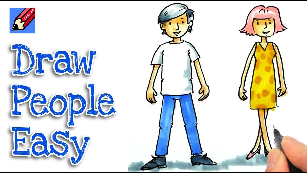 1280x720 How To Draw Cartoon People - Person Drawing Cartoon
