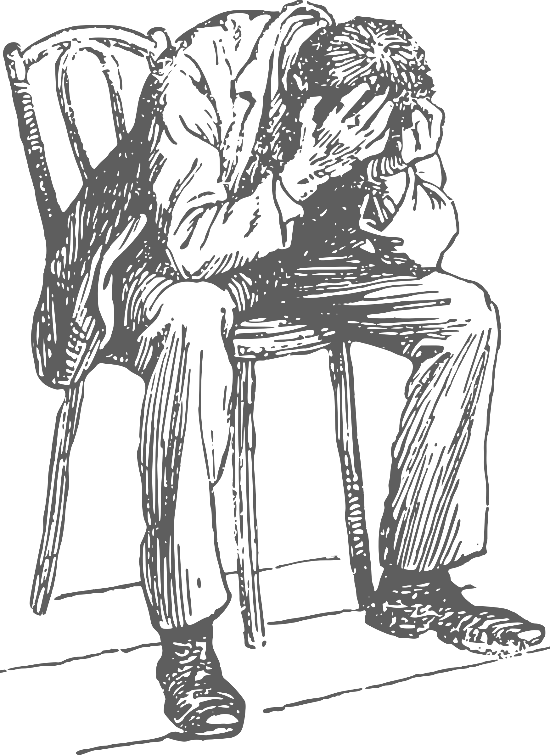 1748x2400 Collection Of Free Drawing People Sad Download On Ui Ex - Person Drawing Clip Art