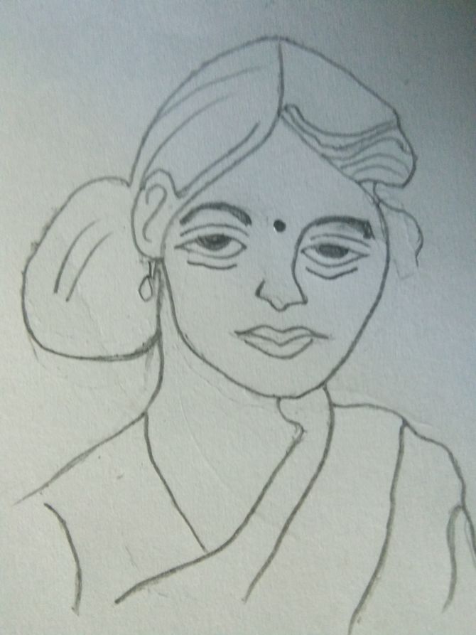 670x893 How To Draw The Face Of A Person Steps - Person Drawing Picture