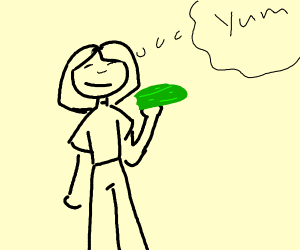 300x250 person eating cucumber drawing - Person Eating Drawing