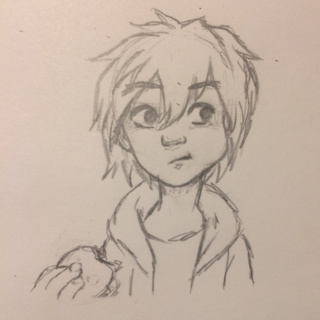 320x320 another sketch of hiro - Person Eating Drawing