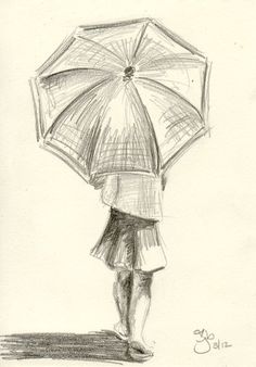 236x338 The Art Of Seeing Head Girl Sketch, Drawings, Sketches - Person Holding Umbrella Drawing