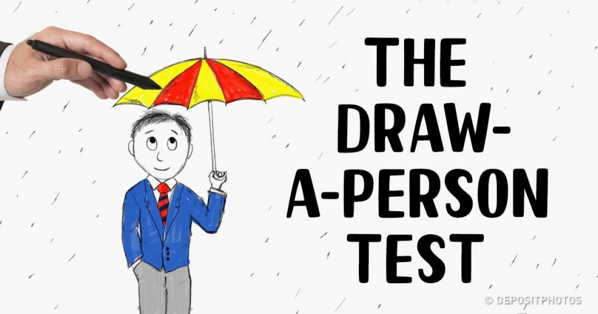1200x630 This Draw A Person In The Rain Test Will Reveal Your True Self - Person Holding Umbrella Drawing