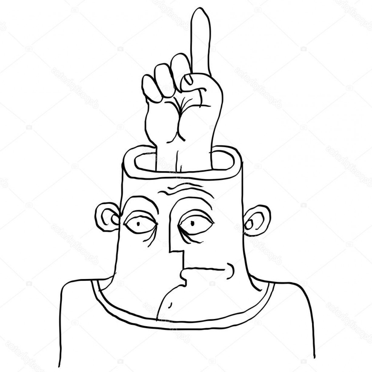 1228x1228 person thinking vector drawing soidergi - Person Line Drawing