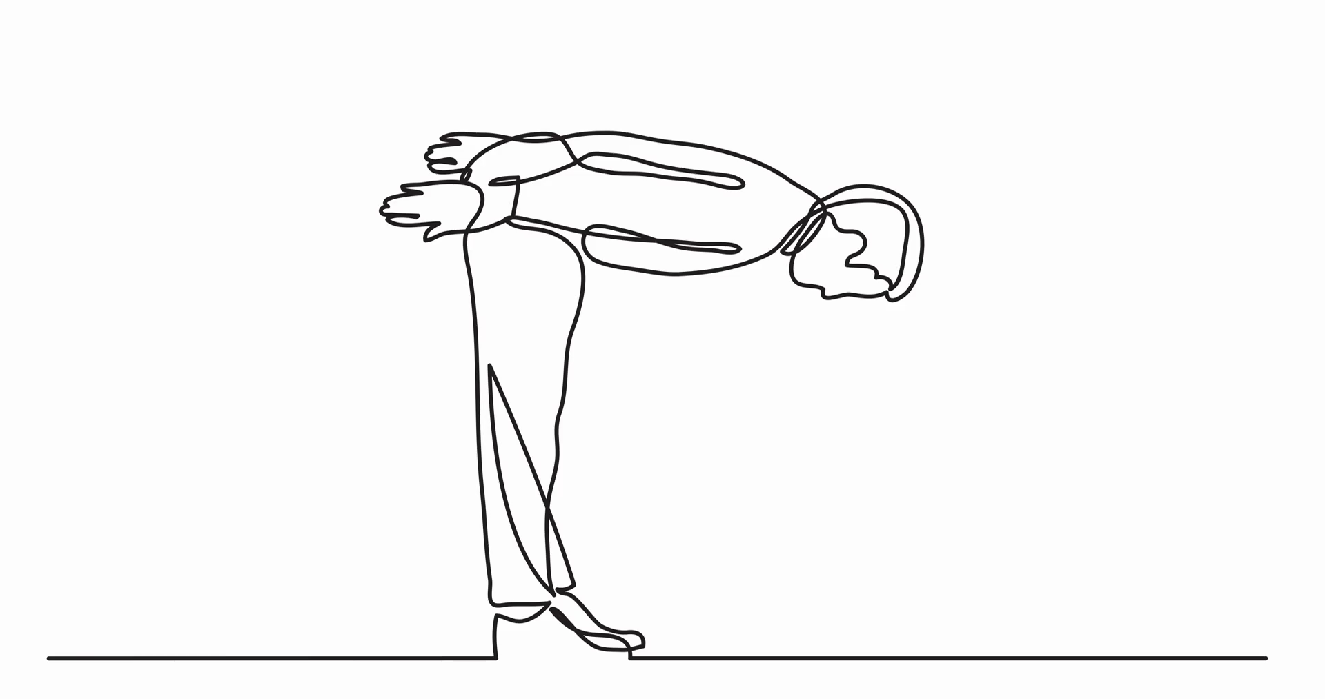 1920x1013 Self Drawing Animation Of Continuous Line Drawing Of Business - Person Line Drawing