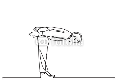 400x283 Continuous Line Drawing Of Business Person - Person Line Drawing