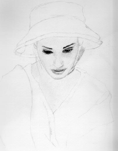 405x516 pencil drawing tips and tricks - Person Looking Down Drawing