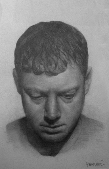 384x594 Gallery Henoch - Person Looking Down Drawing