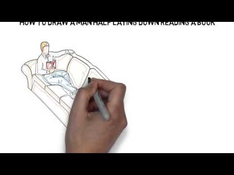480x360 how to draw a man half laying down reading a book - Person Lying Down Drawing