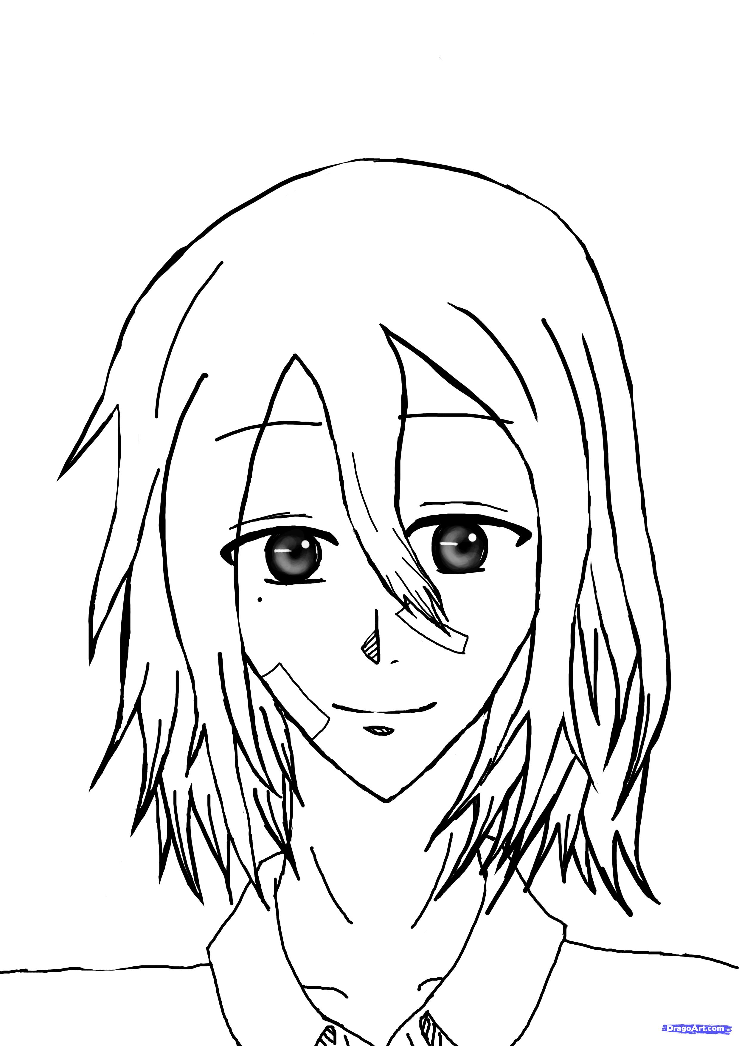 2480x3508 How To Draw A Person Face Male Boy Easy Step - Person Lying Down Drawing