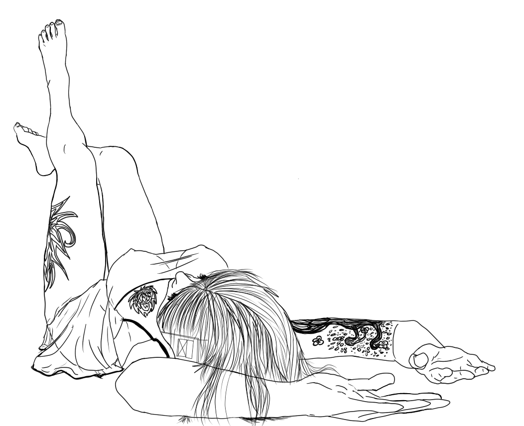 1052x856 person laying down drawing sketch coloring page - Person Lying Down Drawing