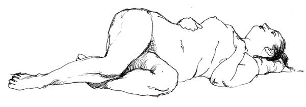 600x211 Ninajohansson Se Life Drawing No - Person Lying Down Drawing