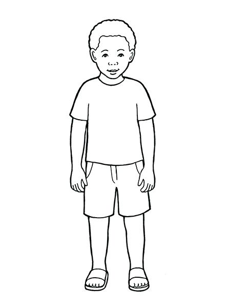 447x596 Huge Collection Of 'boy Outline Drawing' Download More Than - Person Outline Drawing