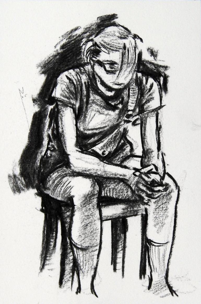 Person Sitting In Chair Drawing at PaintingValley.com | Explore