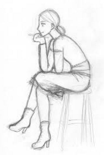 353x523 person sitting in a chair sit in person drawing, drawing - Person Sitting In Chair Drawing