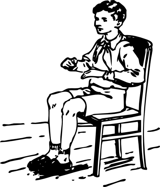 510x597 boy sitting in chair clip art free vector in open office drawing - Person Sitting In Chair Drawing