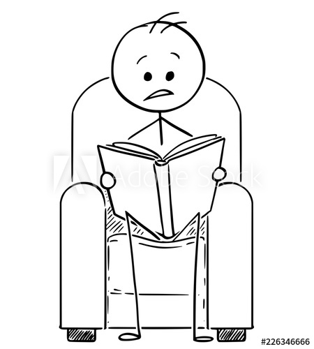 450x500 cartoon stick drawing conceptual illustration of man sitting - Person Sitting In Chair Drawing