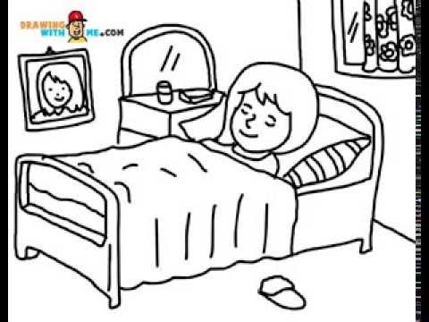 480x360 how to draw a girl, sleeping girl - Person Sleeping Drawing